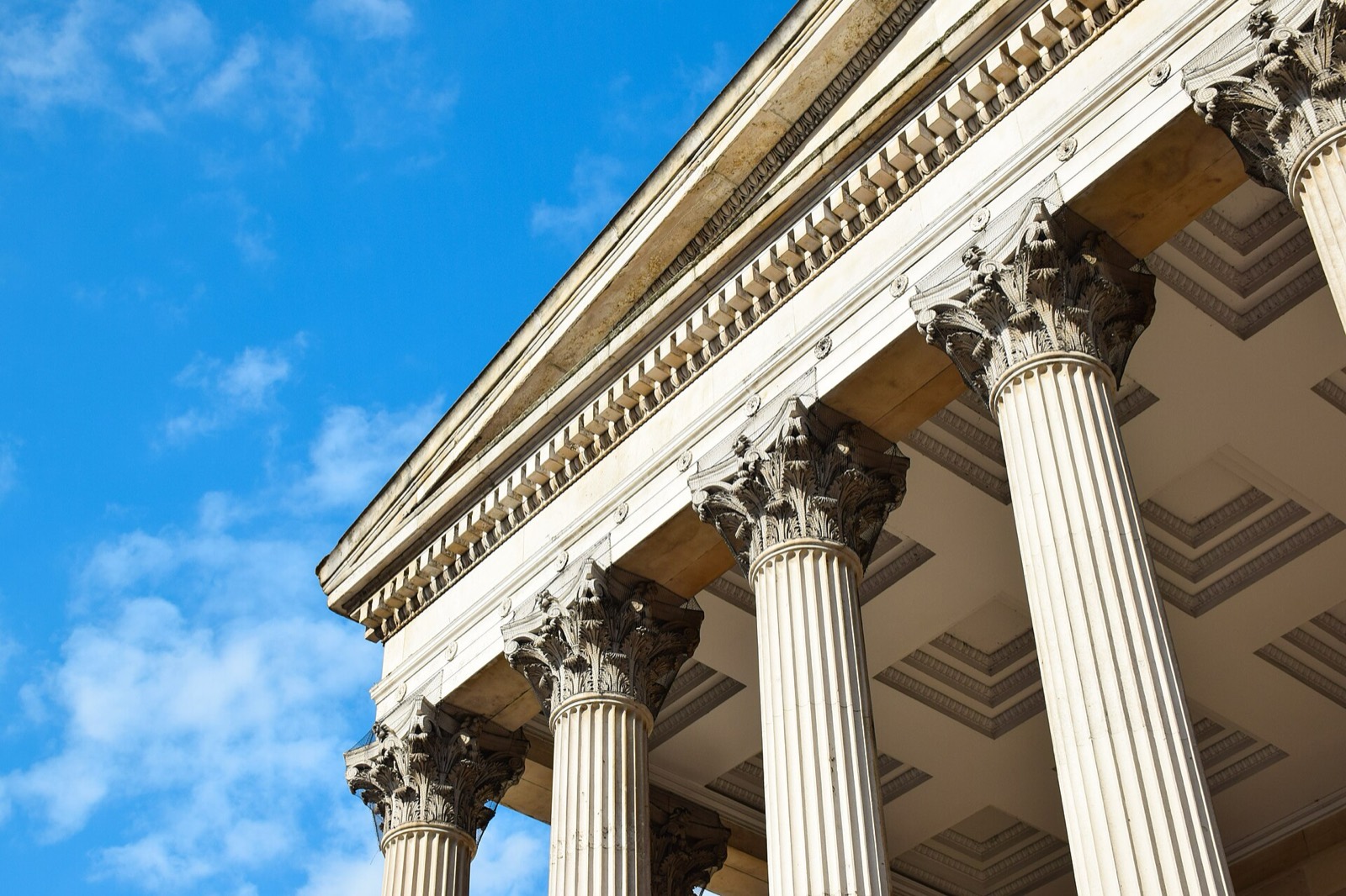 The Wilkins Building portico at University College London